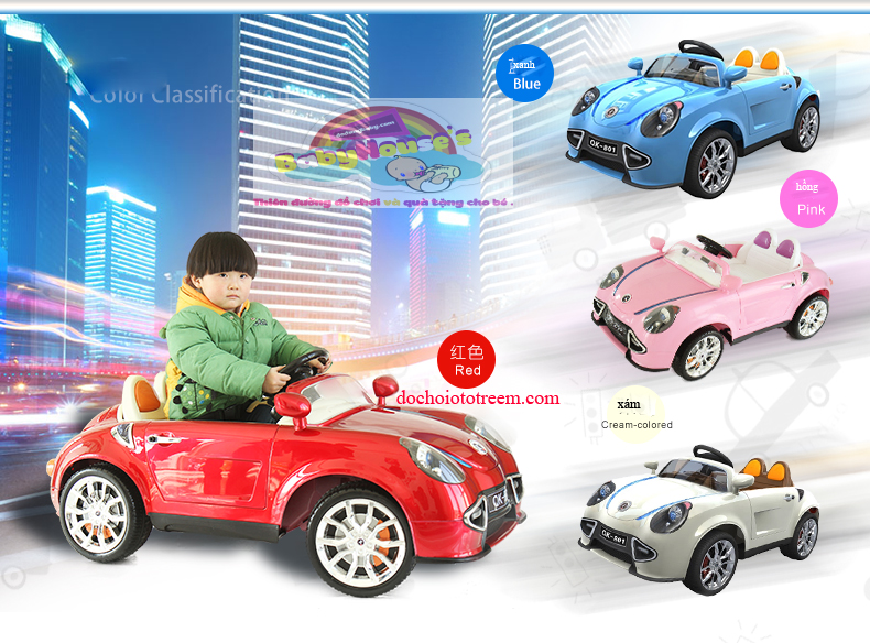 Xe ô tô trẻ em|xe ô tô trẻ em QK-801 gia rẻ hà nội