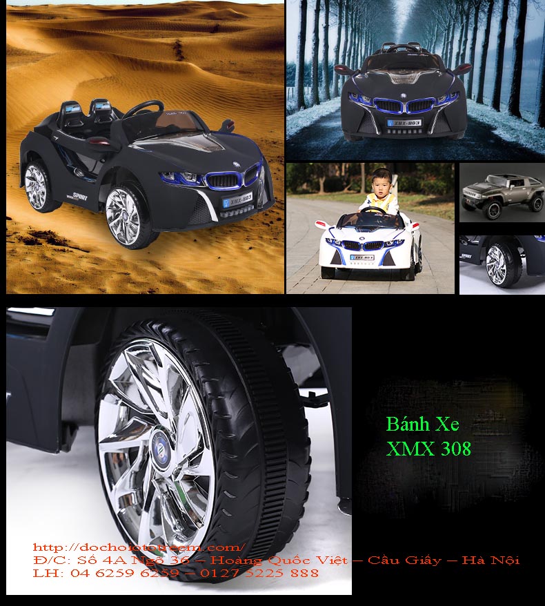 Xe ô tô điện trẻ em| xe ô tô điện trẻ em cao cấp XMX-308 màu đen